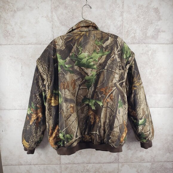 2 in 1 Camo Full Zip RealTree Remington Reversible Jacket Size L Zip Off Sleeves - Picture 3 of 11